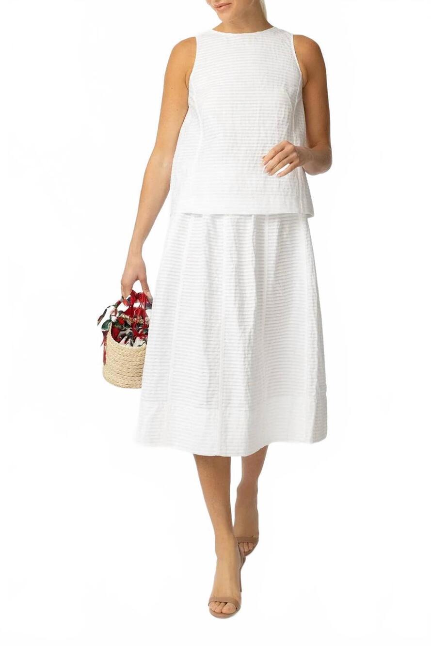 NEW ODEEH cotton sleeveless top in white